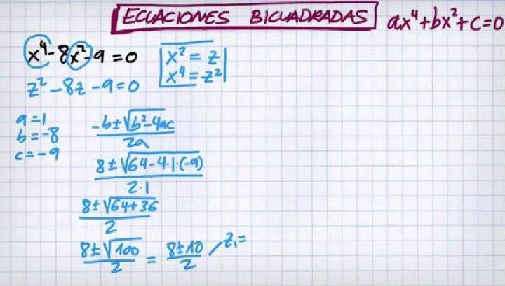 Ecuaciones_bicuadradas