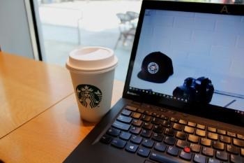 Café laptop