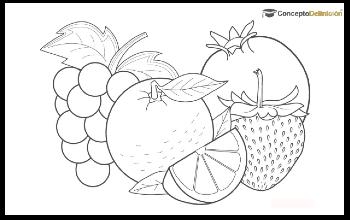 Imagen de frutas para colorear
