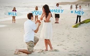 Propuesta de matrimonio en la playa