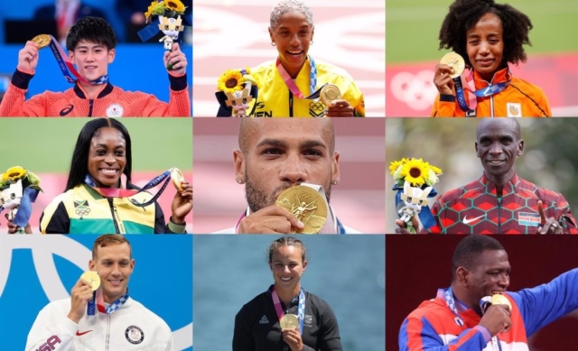 Atletas ganadores de medallas de oro