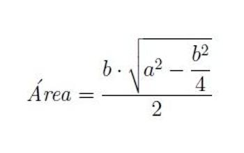 Triángulo Isósceles - Fórmula del área