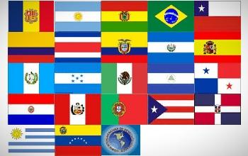 Iberoamérica - Banderas de los países Iberoaméricanos