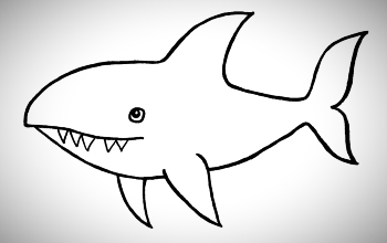 Dibujo de tiburón para colorear