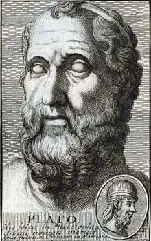Retrato a lápiz del rostro de Platón