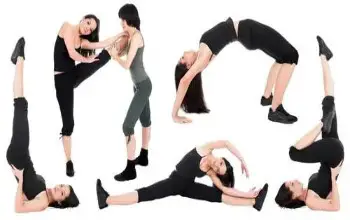 Mujer haciendo diferentes ejercicios de flexibilidad