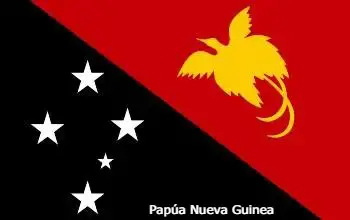 Bandera de Papúa Nueva Guinea país de Oceanía