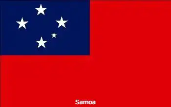 Bandera de Samoa país de Oceanía