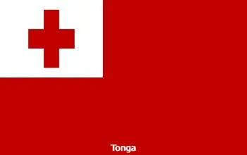 Bandera de Tonga país de Oceanía