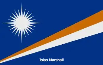 Bandera de Islas Marshall país de Oceanía