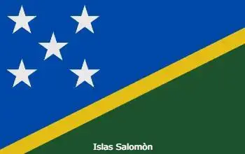 Bandera de Islas Salomón país de Oceanía