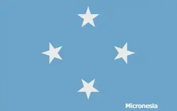 Bandera de Micronesia país de Oceanía