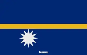 Bandera de Nauru país de Oceanía
