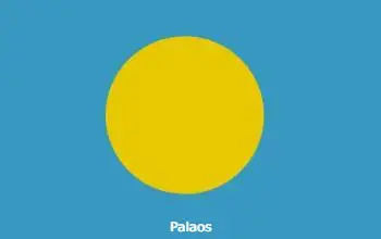 Bandera de Palaos país de Oceanía