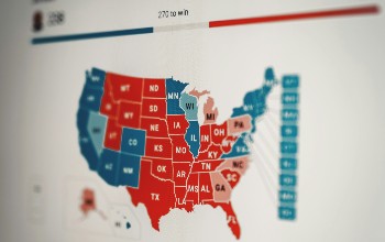 Mapa con los resultados de las votaciones en EEUU por estados