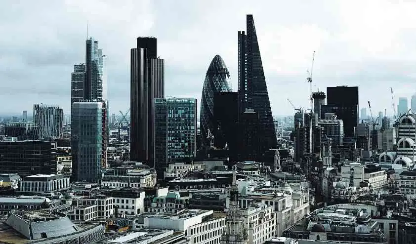 Foto aérea de la ciudad de Londres, Reino Unido conurbación